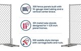 6’x10’ Chain-Link Temporary Fence | Inline | Truckload