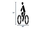 Bike Lane with Helmet | Marking Stencil