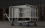6.5 ft Metal Barricade Bundle and Transportation Cart 
