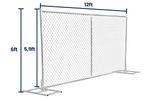 6’ x 12’ Economy Chain-Link Temporary Fence Panel