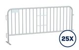 7.5 ft Metal Barricade Bundle and Transportation Cart