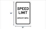 Speed Limit Sign | R2-1 | Custom MPH