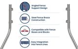 Temporary Fence Support Brace | Post Only