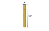 7" x 52” Bollard Cover | Reflective Stripes Options & Flat Top 