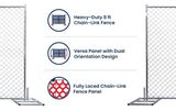 8’ x 10’ Chain-Link Temporary Fence Panel | Versa