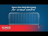 8 ft Metal Barricade | 6 ft Tall | Flat Feet | Color Options