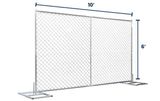 6' x 10' Chain-Link Temporary Fence Panel | Inline