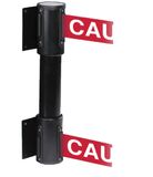 13'L Retractable Double Belt Barrier | Wall Mounted