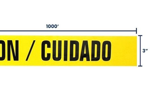 CUIDADO / CAUTION Yellow Barricade Tape