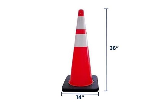 36" Orange Traffic Cone with Black Base