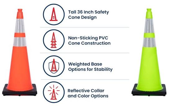 36” Tall Construction Cones