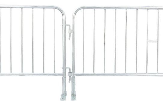 6.5 ft Metal Barricade | Flat Feet | Hot-Dip Galvanized 