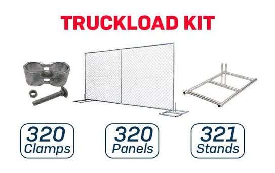 6’ x 12’ Economy Chain-Link Temporary Fence | Truckload