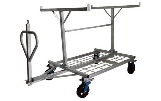 7.5 ft Metal Barricade Bundle and Transportation Cart