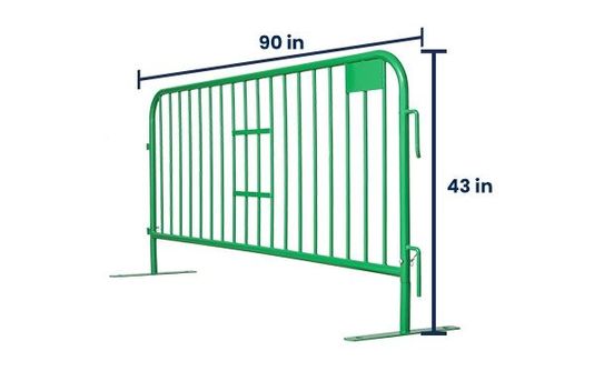 7.5 ft Metal Barricade | Feet Options | Color Options