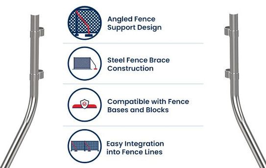 Temporary Fence Support Brace | Post Only