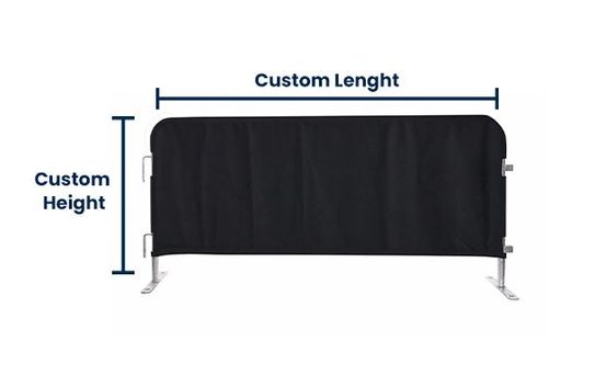 Solid Color Barricade Cover | Custom Fit | Polyester 94%