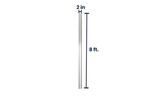 2 in. Dia. x 8 ft. Fence Pipe