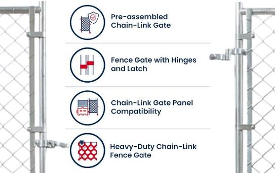 Pedestrian Chain-Link Fence Gate