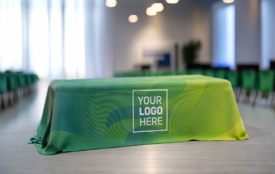 Custom Rectangular Table Cover | Full-Color Printed