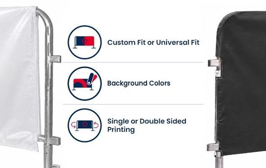 Logo Printed Barricade Cover | Vinyl 100%