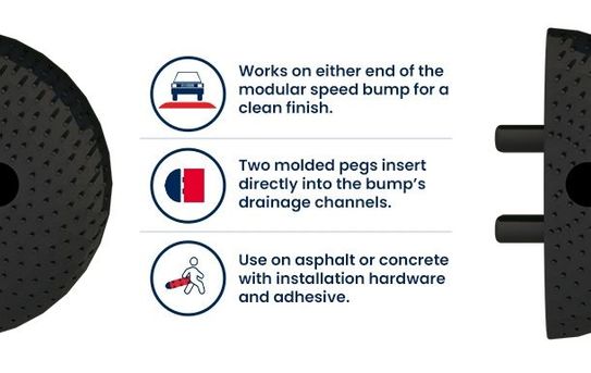 End Caps for Rubber Speed Bump