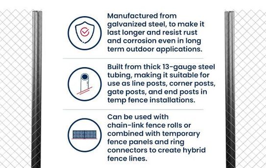 2 in. Dia. x 8 ft. Fence Pipe