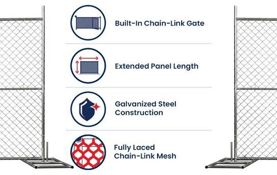 Versa Chain-Link Fence with Gate