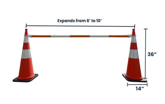 36" Traffic Cone and Cone Bar Bundle