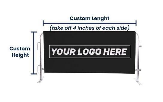 Logo Printed Barricade Cover | Vinyl 80%