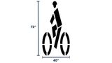Bike Lane with Helmet | Marking Stencil