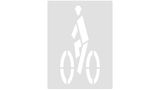 Bike Lane with Helmet | Marking Stencil