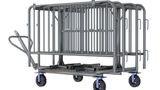 6.5 ft Metal Barricade Bundle and Transportation Cart 