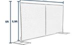 6’ x 12’ Economy Chain-Link Temporary Fence Panel