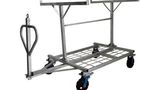 7.5 ft Metal Barricade Bundle and Transportation Cart