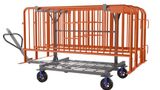 7.5 ft Metal Barricade Bundle and Transportation Cart