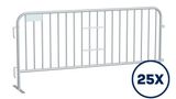 7.5 ft Metal Barricade Bundle and Transportation Cart