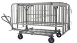 7.5 ft Metal Barricade Bundle and Transportation Cart