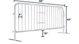 8 ft Metal Barricade | Feet Options | Hot Dip Galvanized