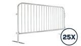 8 ft Metal Barricade Bundle and Transportation Cart
