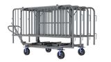 8 ft Metal Barricade Bundle and Transportation Cart