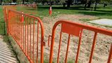 8 ft Metal Barricade | Powder Coated Orange