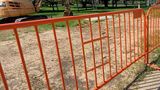 8 ft Metal Barricade | Powder Coated Orange