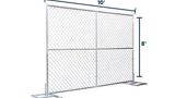 8’ x 10’ Chain-Link Temporary Fence Panel | Versa