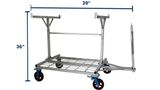 Metal Barricade Cart with Large Wheels