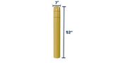 7" x 52” Bollard Cover | Reflective Stripes Options & Flat Top