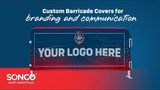 Block 100 Vinyl Barricade Cover | Custom Fit