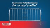 8 ft Metal Barricade | 6 ft Tall | Flat Feet | Color Options