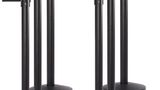 10 ft SmartQ Retractable Belt Barrier Black Post | 6-Pack