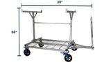 8 ft Metal Barricade Bundle and Transportation Cart